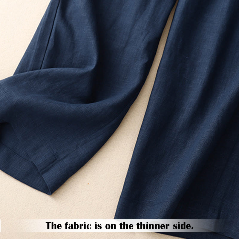 Pantaloni da donna a gamba larga con tasche e design semplice a cerniera, ispirati al modello Buddha Stones, per l'estate. - image 59