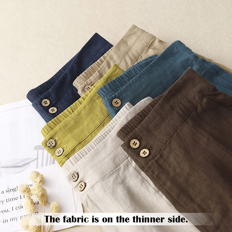 Pantaloni da donna a gamba larga con tasche e design semplice a cerniera, ispirati al modello Buddha Stones, per l'estate. - image 67