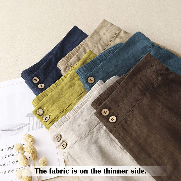 Pantaloni da donna a gamba larga con tasche e design semplice a cerniera, ispirati al modello Buddha Stones, per l'estate. - image 67
