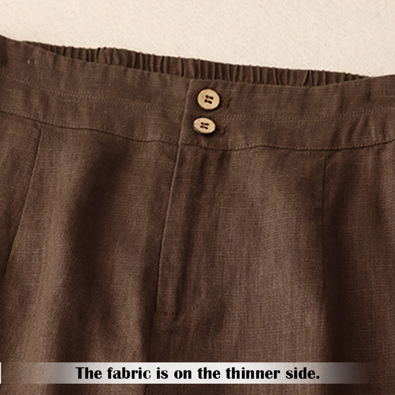 Pantaloni da donna a gamba larga con tasche e design semplice a cerniera, ispirati al modello Buddha Stones, per l'estate. - image 62