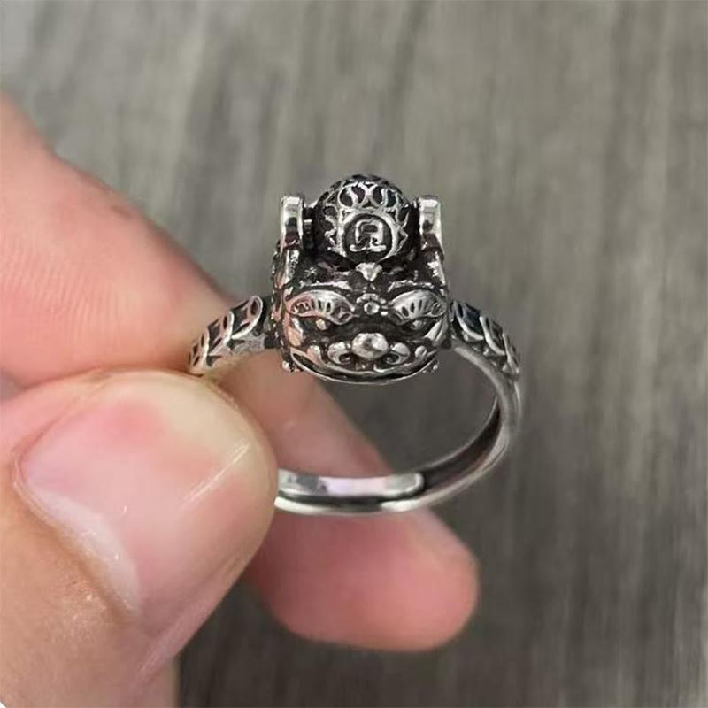 Anello girevole con moneta di rame PiXiu, portafortuna FengShui, Buddha Stones - image 5