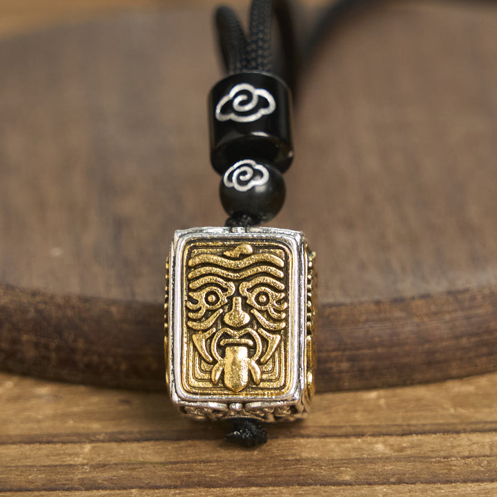 Collana con ciondolo quadrato in corda di protezione della dea della ricchezza, Buddha Stones Zakiram - image 2