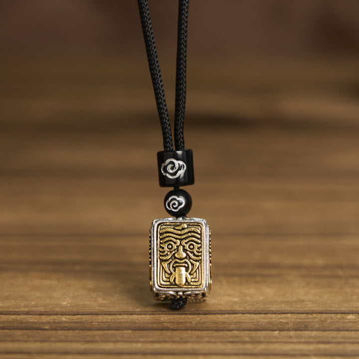 Collana con ciondolo quadrato in corda di protezione della dea della ricchezza, Buddha Stones Zakiram - image 1