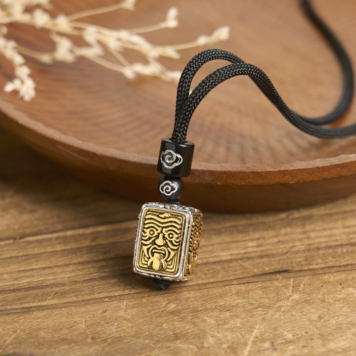 Collana con ciondolo quadrato in corda di protezione della dea della ricchezza, Buddha Stones Zakiram - Zakiram - image 0