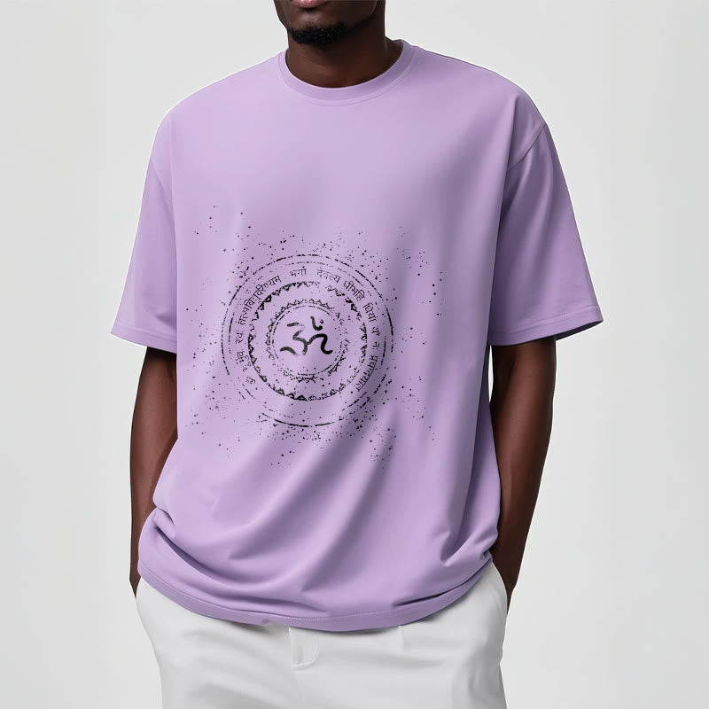 Maglietta in cotone con motivo mandala con Buddha Stones e simbolo Om e mantra - image 17