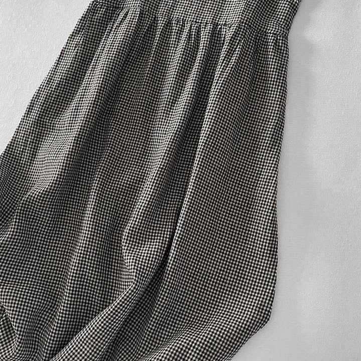 Abito midi casual in cotone senza maniche con tasche, stile Buddha Stones , fatto a mano, in tinta unita - image 14