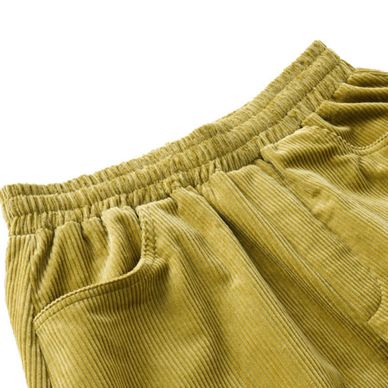 Pantaloni da donna Buddha Stones autunnali in velluto a coste, semplici, alla caviglia, dal design classico e con tasche. - image 15
