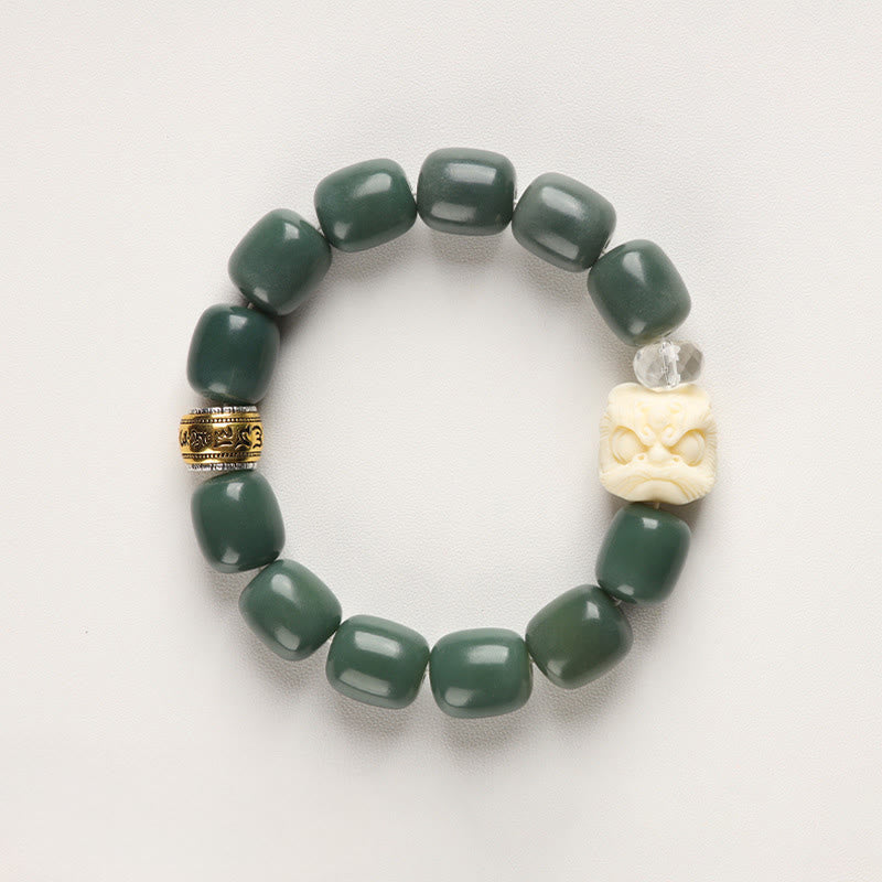 Braccialetto della pace con testa di leone, Buddha Stones , semi di Bodhi, Om Mani Padme Hum - image 1