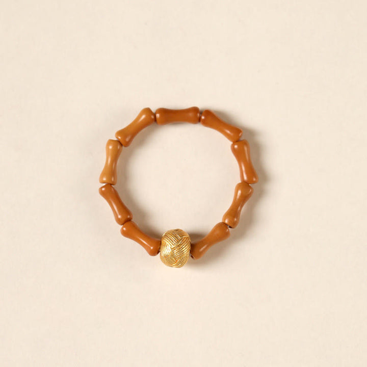 Anello di resistenza interna con moneta di rame e perlina di nocciolo di oliva Buddha Stones - Perlina di rame - 6 millimetri - image 9