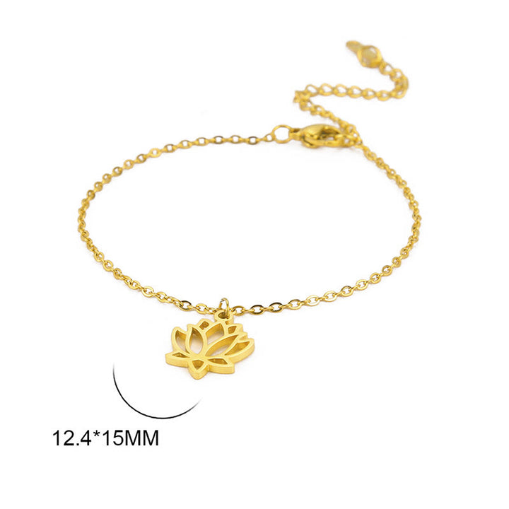 Bracciale dell'illuminazione in acciaio e titanio con motivo a loto Buddha Stones - image 14
