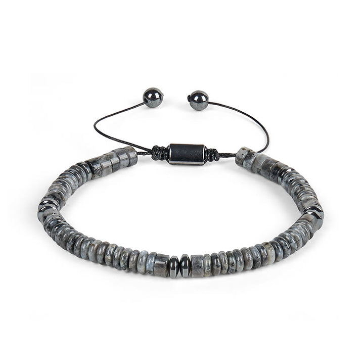 Braccialetto con corda di forza in pietra Buddha Stones, piccolo braccialetto in ossidiana nera, avventurina verde, diaspro grigio e occhio di tigre - image 11