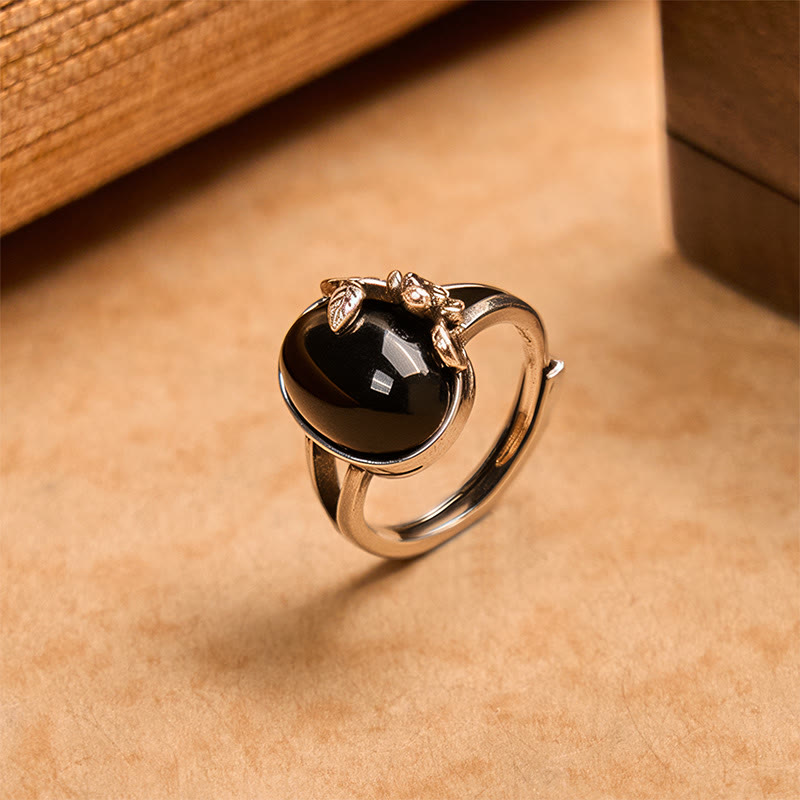 Anello regolabile per la cura di sé con fiore di rosa in rame Buddha Stones - Rosa di rame - image 0
