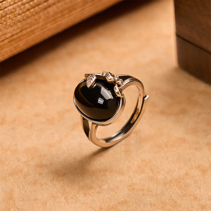 Anello regolabile per la cura di sé con fiore di rosa in rame Buddha Stones - Rosa di rame - image 0