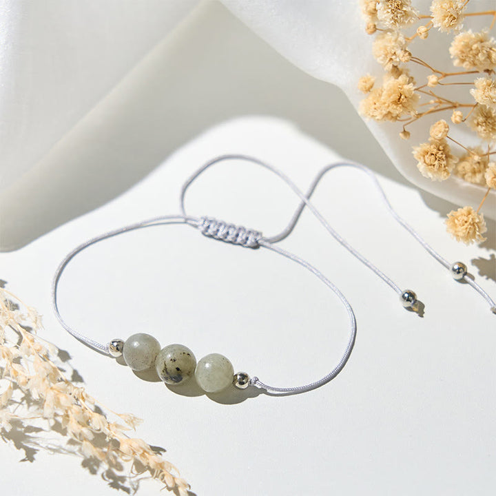 Braccialetto curativo in corda con perline di labradorite naturale Buddha Stones - image 4