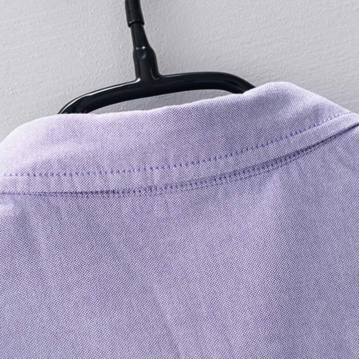 Camicia da uomo in cotone con bottoni a manica lunga e tinta unita, motivo Buddha Stones - image 8