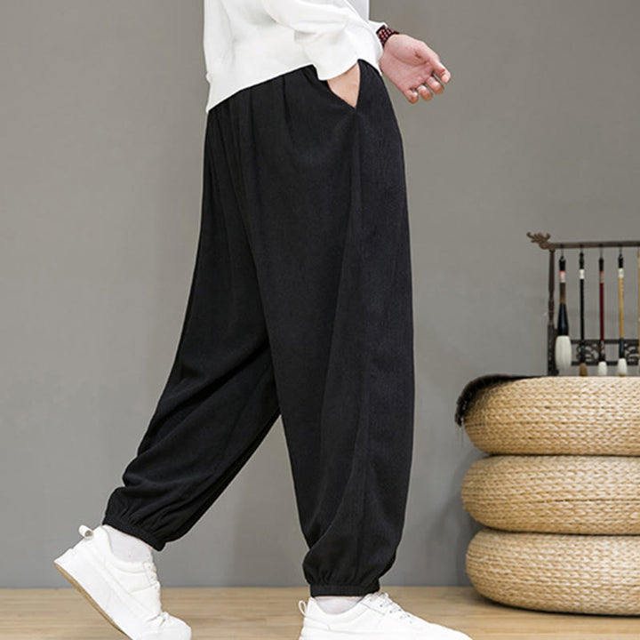 Pantaloni da uomo Buddha Stones Commute Plain, con fodera in pile termico e tasche, alla caviglia - image 12