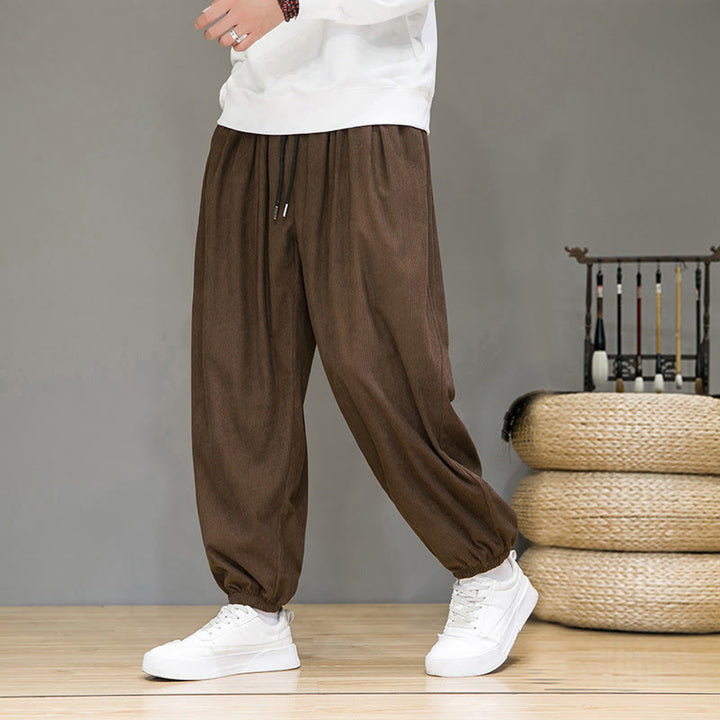 Pantaloni da uomo Buddha Stones Commute Plain, con fodera in pile termico e tasche, alla caviglia - image 17