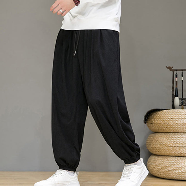 Pantaloni da uomo Buddha Stones Commute Plain, con fodera in pile termico e tasche, alla caviglia - image 13