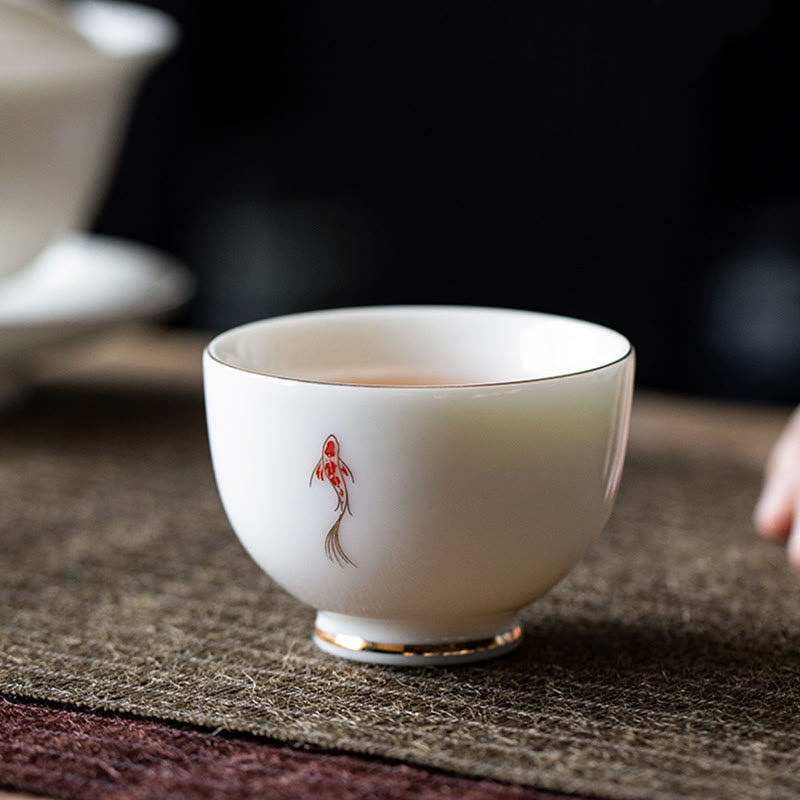 Tazza da tè Buddha Stones e pesce Koi, tazza da tè Kung Fu - image 4