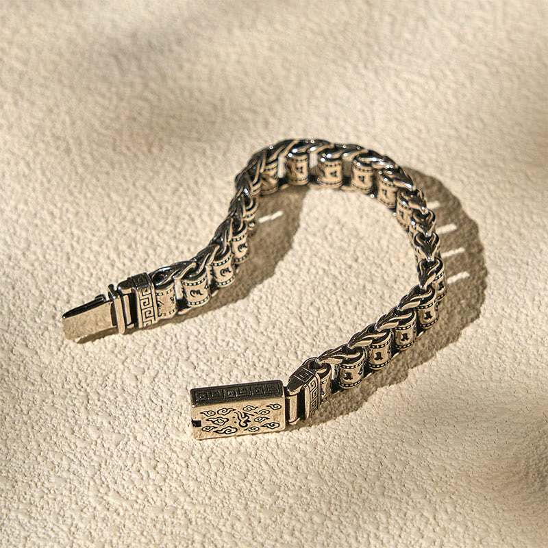 Braccialetto di metallo per la pace, in rame, con Buddha Stones, nuvole tibetane di buon auspicio, Om Mani Padme Hum - image 8