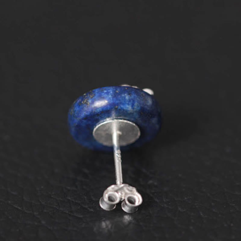 Orecchini con motivo a loto in argento sterling 925, motivo Buddha Stones , lazurite e lapislazzuli, illuminazione - image 10