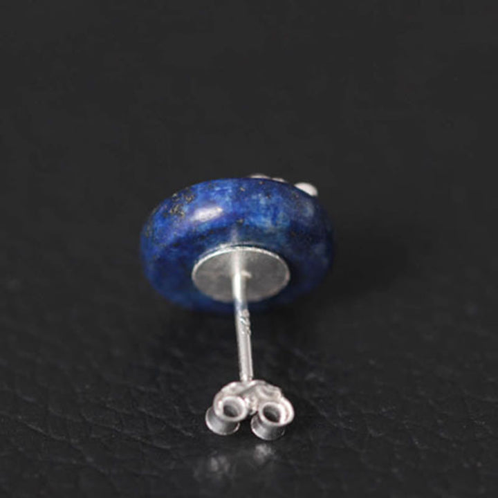 Orecchini con motivo a loto in argento sterling 925, motivo Buddha Stones , lazurite e lapislazzuli, illuminazione - image 10