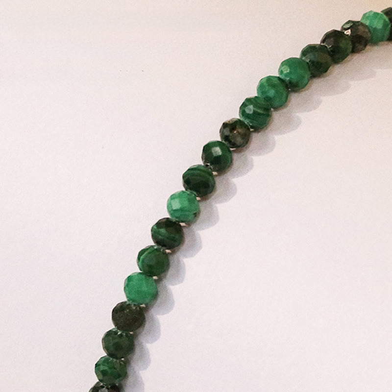 Bracciale anti-ansia con perline ultrasottili in malachite naturale da 3 mm di Buddha Stones - image 7