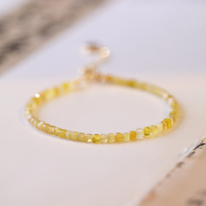 Braccialetto motivazionale con perline ultrasottili in opale naturale da 2 mm di Buddha Stones - Opale da 2 mm (circonferenza del polso: 14-17 cm) - image 0
