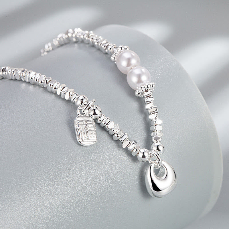 Braccialetto di benedizione con perle e carattere Fu in argento placcato rame con Buddha Stones - image 4