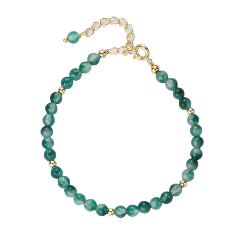 Braccialetto curativo in agata muschiata naturale placcato oro 14K Buddha Stones - image 5
