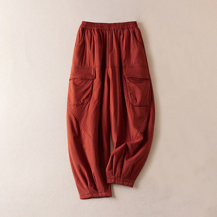 Pantaloni harem da donna semplici con tasche e stampa Buddha Stones - FireBrick - US8-10, UK/AU12-14, EU40-42 (2XL) - image 15