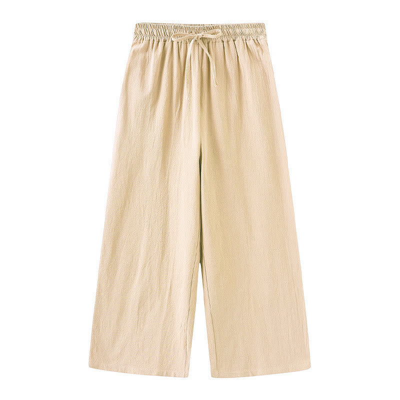 Completo da donna in cotone con stampa Buddha Stones, composto da 2 pezzi: maglia a maniche lunghe con tasche e pantaloni capri con coulisse, ideale per la meditazione. - image 15