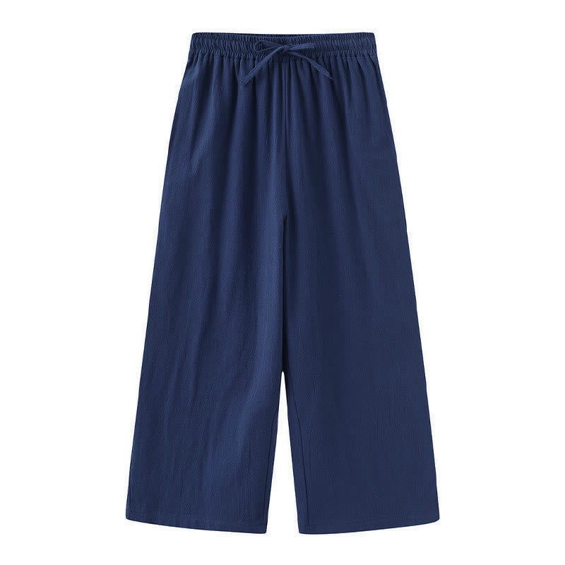 Completo da donna in cotone con stampa Buddha Stones, composto da 2 pezzi: maglia a maniche lunghe con tasche e pantaloni capri con coulisse, ideale per la meditazione. - image 33