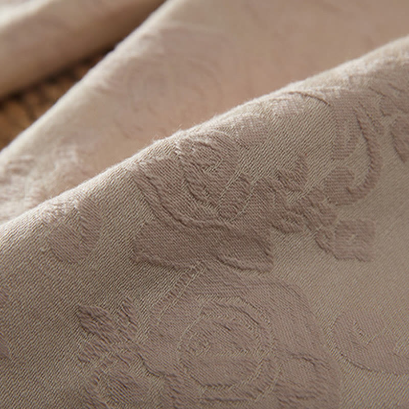 Pantaloni da donna in cotone a gamba larga con tasche, modello jacquard termico invernale Buddha Stones - image 14