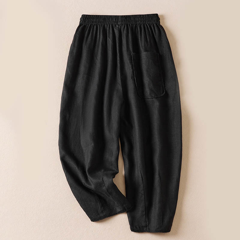 Pantaloni harem estivi con piccole decorazioni floreali e tasche, ispirati a Buddha Stones. - image 37