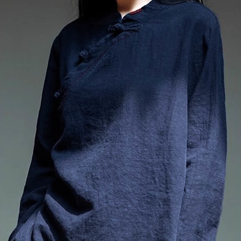 Buddha Stones Collo obliquo Nodo Bottone Abbigliamento largo - image 21