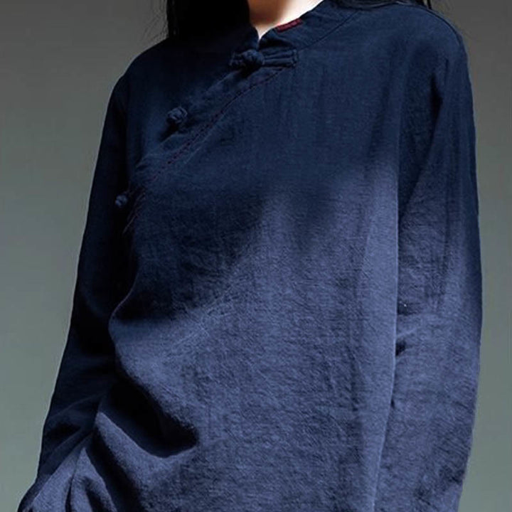 Buddha Stones Collo obliquo Nodo Bottone Abbigliamento largo - image 21