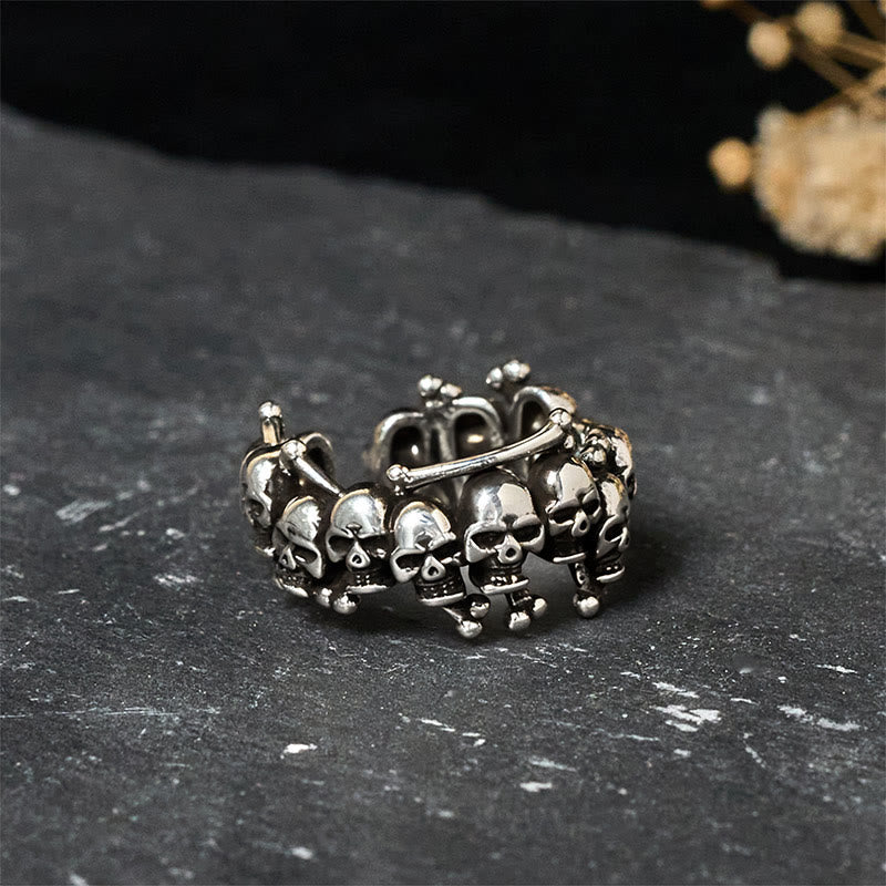 Anello con teschio in rame e Buddha Stones , Signore della foresta dei cadaveri, che tiene lontani gli spiriti maligni - image 3