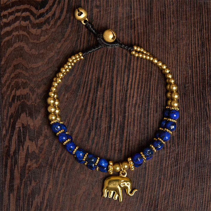 Bracciale Buddha Stones Turquoise Elephant Luck in rame placcato a doppio strato e resistenza - image 14