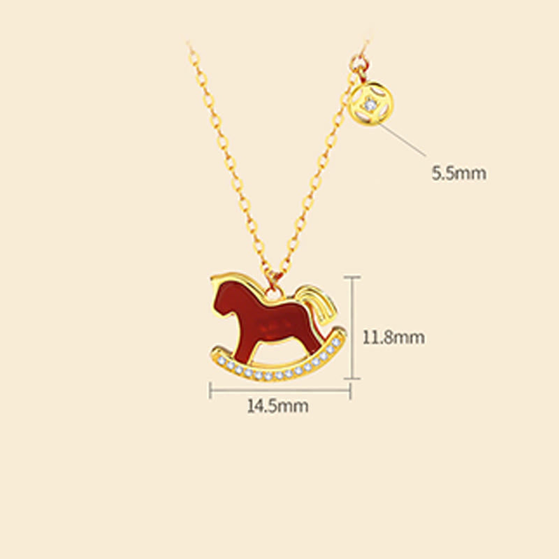 Orecchini Buddha Stones in argento sterling 925 con design dell'anno del cavallo e agata rossa, simbolo di fiducia - image 19