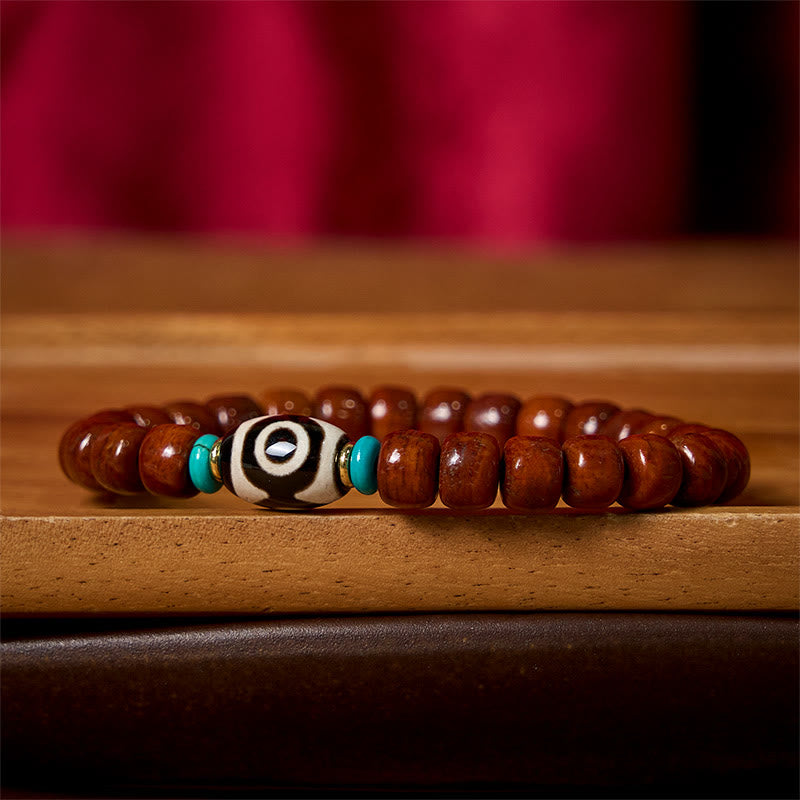 Braccialetto della fortuna con perline di osso , Buddha Stones , perline Dzi a tre occhi Vajra - image 9