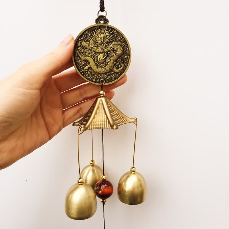 Buddha Stones Benedizione Lettera Elefante Bagua Moneta di Buon Auspicio Appeso al Muro Campanello Campana Decorazione per la Casa Fatta a Mano - image 8