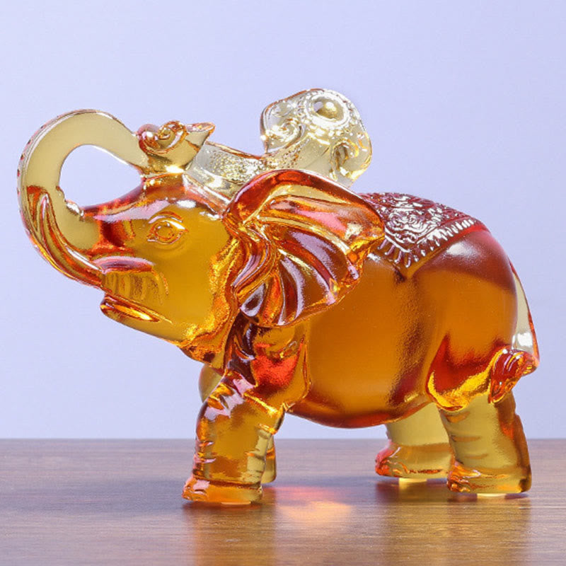 Buddha Stones in cristallo giallo Liuli, proboscide di elefante, design su e giù, forza, decorazione per la casa - image 2