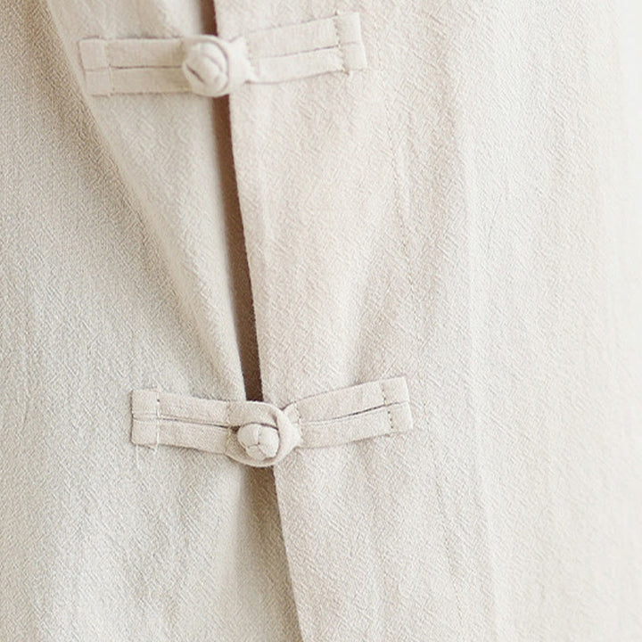 Completo da donna con motivo Buddha Stones, composto da maglietta a maniche lunghe con scollo a V e pantaloni a gamba larga, ideale per la meditazione zen. - image 8