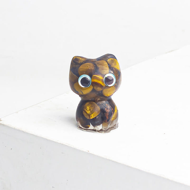 Statua decorativa di purificazione di piccoli gatti in resina gocciolante Buddha Stones - image 10