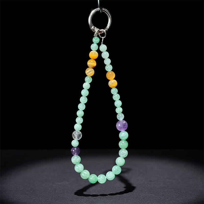 Portachiavi con perline di giada e Buddha Stones, decorazione da appendere al telefono - image 4