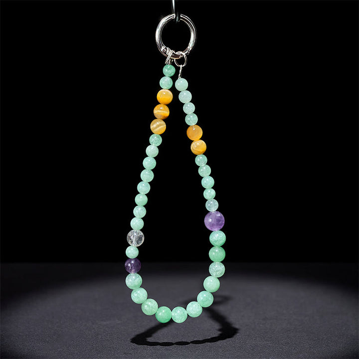 Portachiavi con perline di giada e Buddha Stones, decorazione da appendere al telefono - image 4