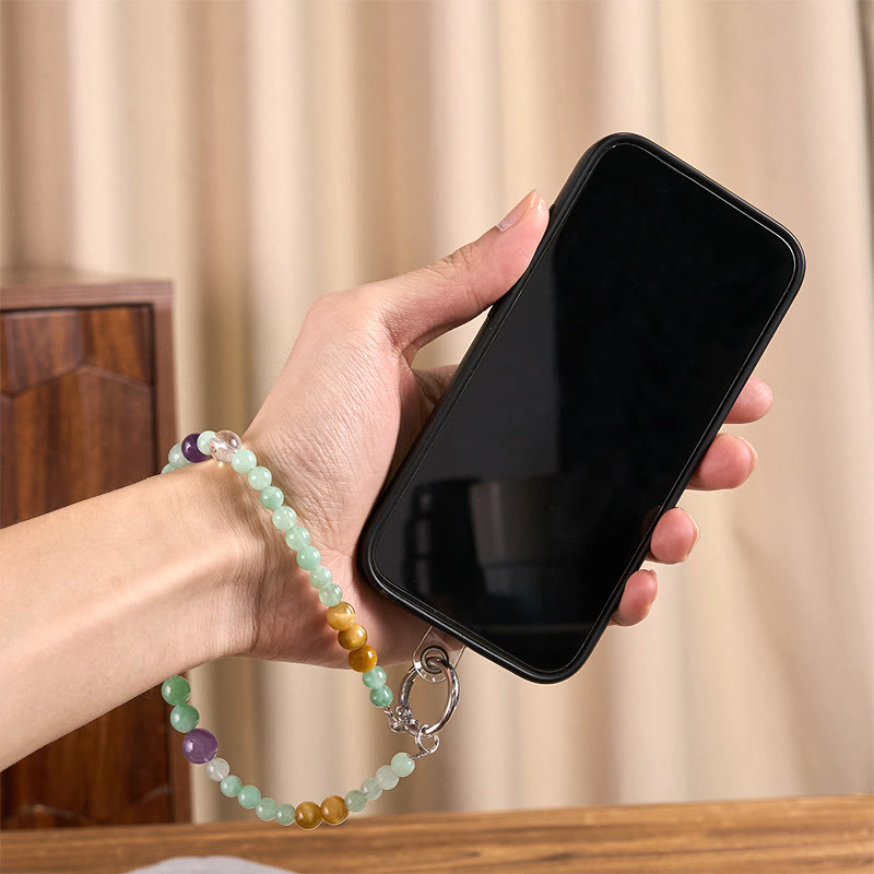 Portachiavi con perline di giada e Buddha Stones, decorazione da appendere al telefono - image 6