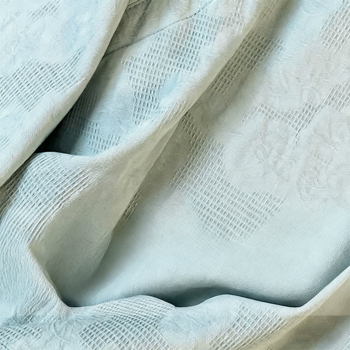 Camicia da donna a maniche lunghe con colletto alla coreana e bottoni a rana cinese, in jacquard con motivo Buddha Stones Commute. - image 5