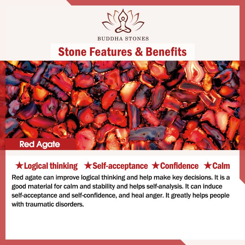 Braccialetto di perline calme con ciondolo a forma di volpe, occhio di tigre, Buddha Stones e agata rossa - image 11